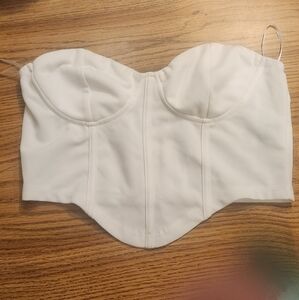 SHEIN White Bandeau Bustier